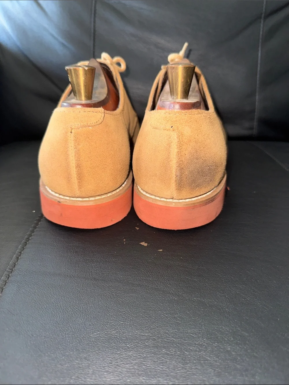Men’s Dexter tan Leather Boat Shoe with Suede Trim
